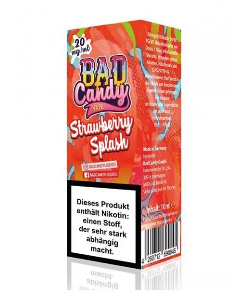 Strawberry Splash - Bad Candy Nic Salt Liquid 10ml