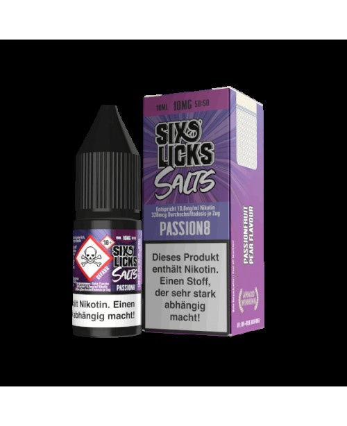 PASSION8 - Six Licks Nikotinsalz Liquid 10ml