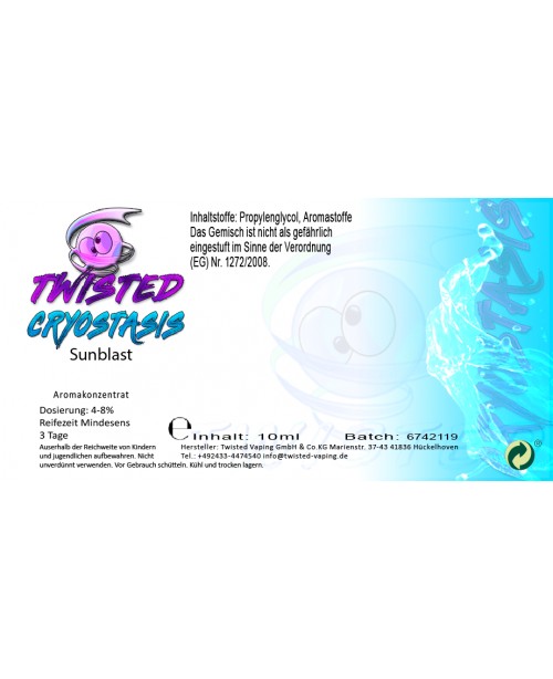 Cryostasis Sunblast - Twisted Flavors Aroma 10ml