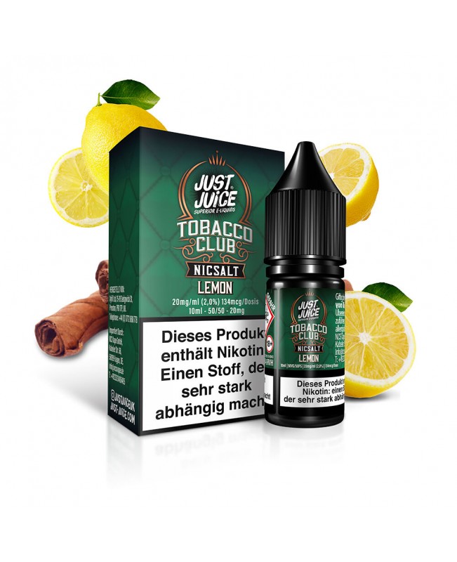 Tobacco Club Lemon - Just Juice - Nikotinsalz Liquid 10ml