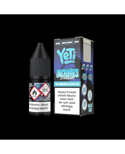 Blueberry Razz Ice - Yeti Overdosed Nikotinsalz 10...
