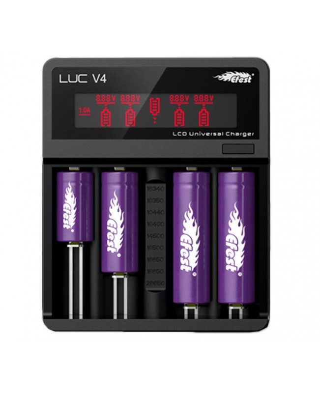Efest Luc V4 2.0 Ladegerät für 3,6V-3,7V Li-Ionen